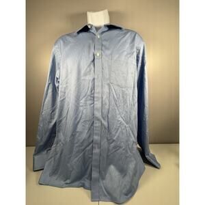 Michael Kors Men’s Shirt 16.5 34/35 Blue Button Down Regular Fit Long Sleeve